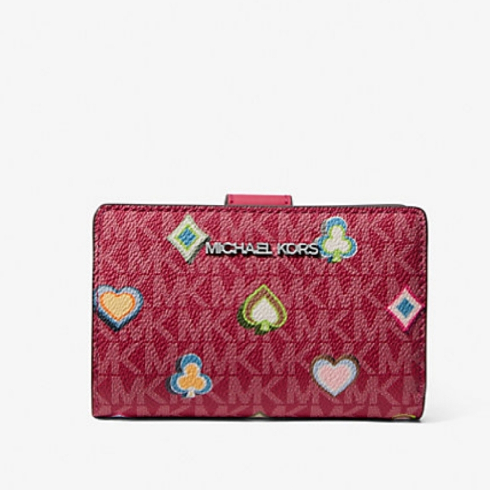 Michael Kors Jet Set Medium Printed Signature Logo Wallet
